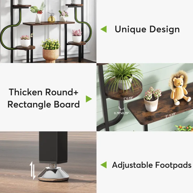 Tribesigns Plant Stands|Plant Stands*Plant Stand, 8-tier Potted Ladder Holder Flower Rack Shelves