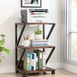 Tribesigns Printer Stands|Printer Stands*Printer Stand, 3-Tier Rolling Printer Cart Under Desk Storage Shelf