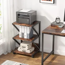 Tribesigns Printer Stands|Printer Stands*Printer Stand, 3-Tier Rolling Printer Cart Under Desk Storage Shelf