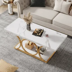 Tribesigns Coffee Tables*Rectangle Coffee Table, 47.24