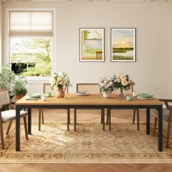 Tribesigns Dining Tables*Rectangular Dining Table, 78 inch Long Kitchen Table for 6-8 People