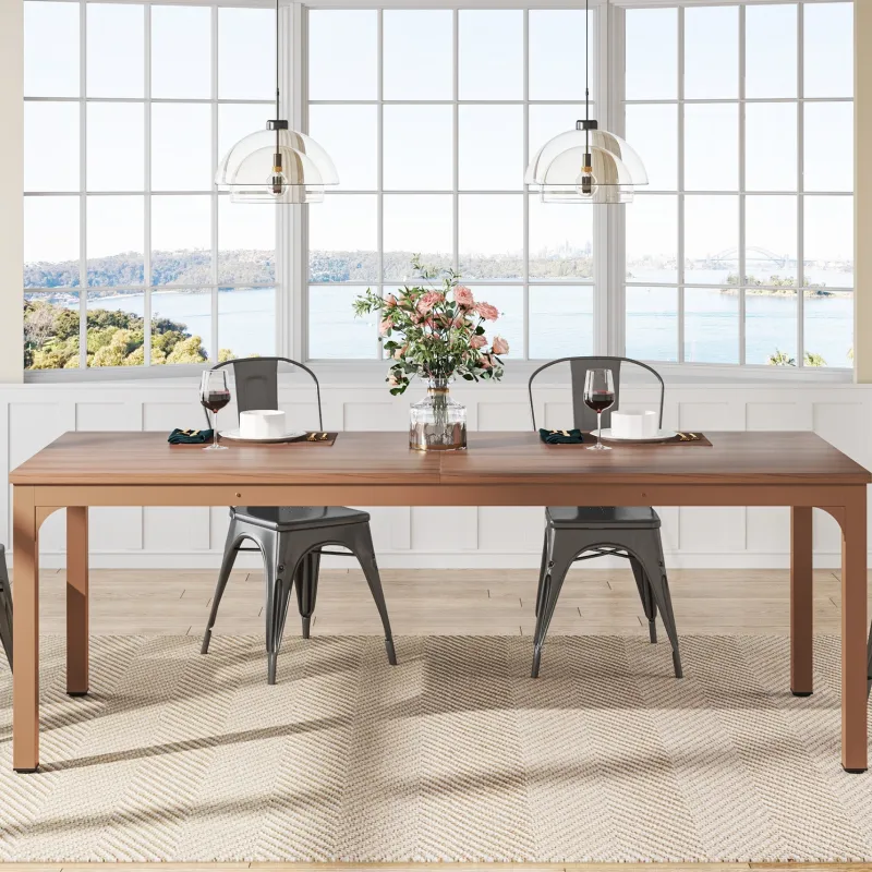 Tribesigns Dining Tables*Rectangular Dining Table, 78 inch Long Kitchen Table for 6-8 People