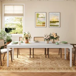 Tribesigns Dining Tables*Rectangular Dining Table, 78 inch Long Kitchen Table for 6-8 People