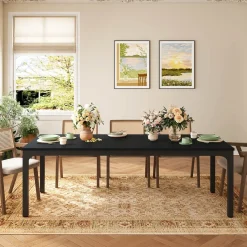Tribesigns Dining Tables*Rectangular Dining Table, 78 inch Long Kitchen Table for 6-8 People