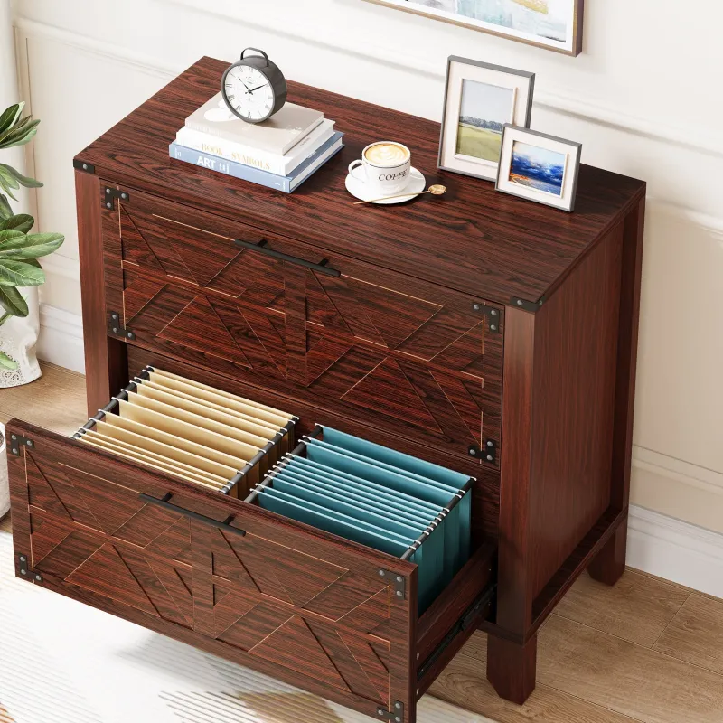 Tribesigns File Cabinets|File Cabinets*Retro File Cabinet, Storage Cabinet with 2 Storage Drawers