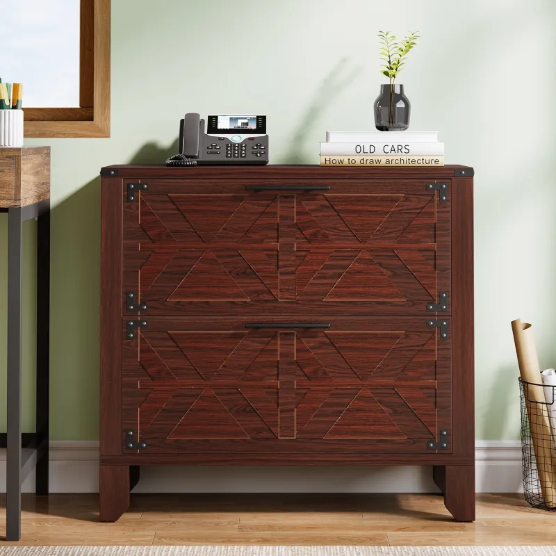 Tribesigns File Cabinets|File Cabinets*Retro File Cabinet, Storage Cabinet with 2 Storage Drawers