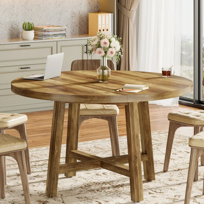 Tribesigns Desks*Round Conference Table, 47" Meeting Table Business Seminar Table for 4 - 6