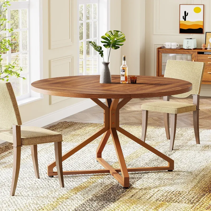Tribesigns Dining Tables*Round Dining Table, 47" Circle Kitchen Table for 4-6 People