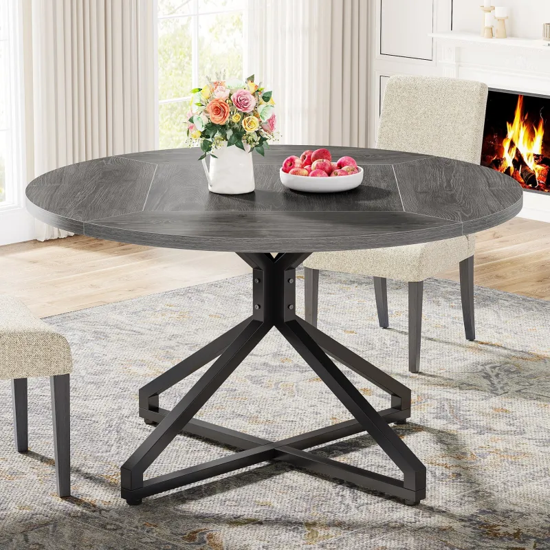 Tribesigns Dining Tables*Round Dining Table, 47" Circle Kitchen Table for 4-6 People