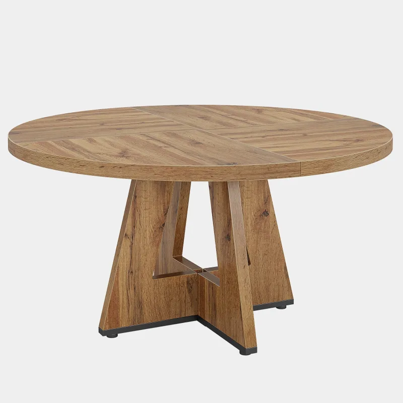 Tribesigns Dining Tables*Round Dining Table for 4, 47" Wood Kitchen Table Farmhouse Dinner Table