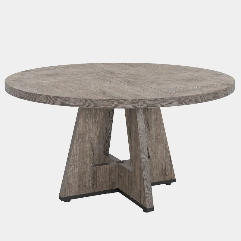 Tribesigns Dining Tables*Round Dining Table for 4, 47" Wood Kitchen Table Farmhouse Dinner Table