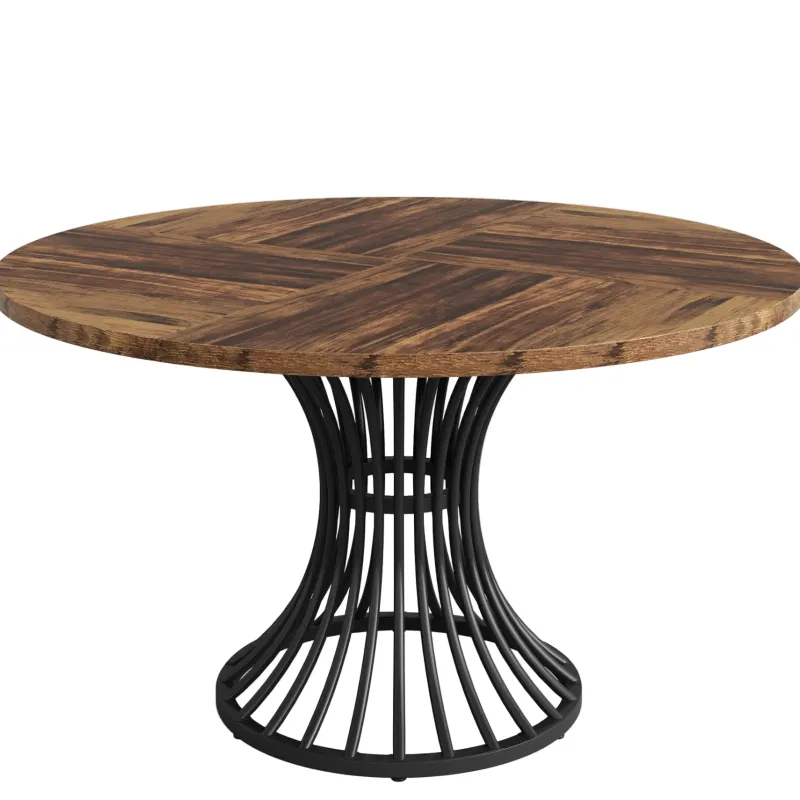 Tribesigns Dining Tables*Round Dining Table for 4-6, 47" Farmhouse Circle Kitchen Table