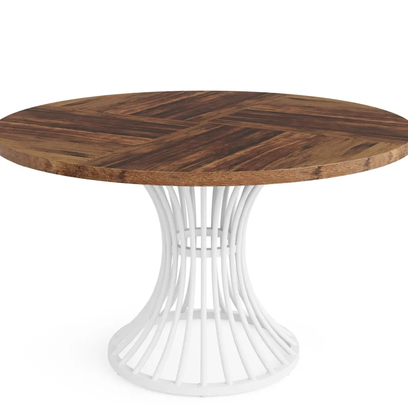 Tribesigns Dining Tables*Round Dining Table for 4-6, 47" Farmhouse Circle Kitchen Table