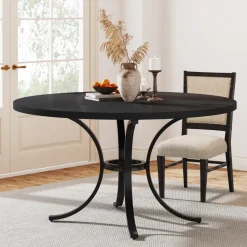 Tribesigns Dining Tables*Round Dining Table for 4-6 People, 47