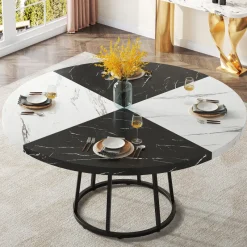 Tribesigns Dining Tables*Round Dining Table for 4 People, 47