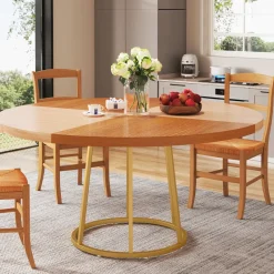 Tribesigns Dining Tables*Round Dining Table for 4 People, 47