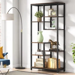 Tribesigns Bookcases & Bookshelves|Bookcases & Bookshelves*8-shelf Bookshelf, Industrial Open Bookcase Storage Display Rack