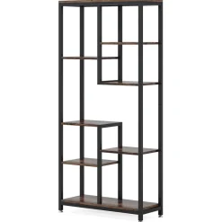 Tribesigns Bookcases & Bookshelves|Bookcases & Bookshelves*8-shelf Bookshelf, Industrial Open Bookcase Storage Display Rack
