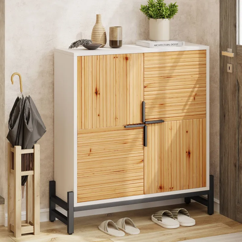 Tribesigns Shoe Racks & Cabinets|Shoe Racks & Cabinets*Shoe Cabinet, 5 Tier Shoe Organizer with Doors & Adjustable Shelves