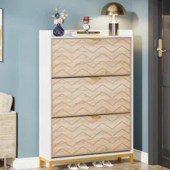Tribesigns Shoe Racks & Cabinets|Shoe Racks & Cabinets*Shoe Cabinet, Freestanding Shoe Rack Organizer with 3 Flip Drawers