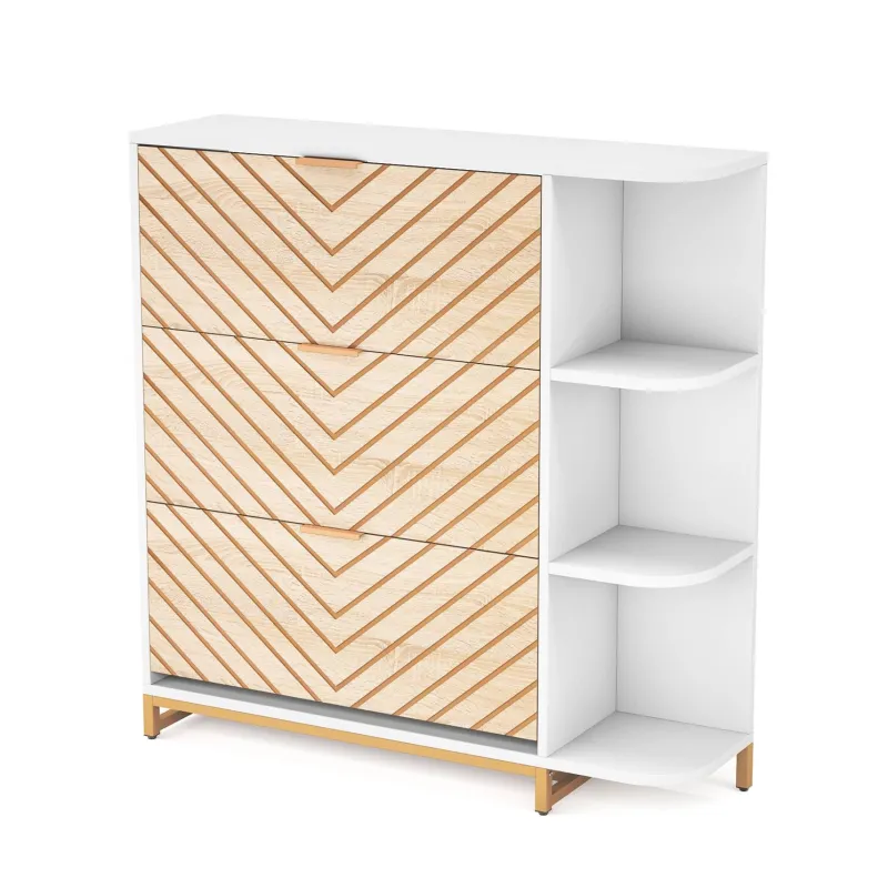 Tribesigns Shoe Racks & Cabinets|Shoe Racks & Cabinets*Shoe Cabinet, Modern 24 Pair Shoe Rack Organizer with Doors & Shelves