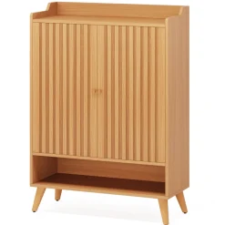 Tribesigns Shoe Racks & Cabinets|Shoe Racks & Cabinets*Shoe Cabinet, Slim Shoe Organizer with Adjustable Shelves and Open Shelf
