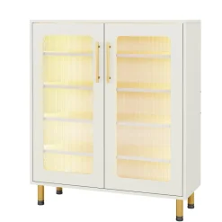 Tribesigns Shoe Racks & Cabinets|Shoe Racks & Cabinets*Shoe Cabinet, 5-Tier Shoe Organizer with LED Light & Acrylic Doors