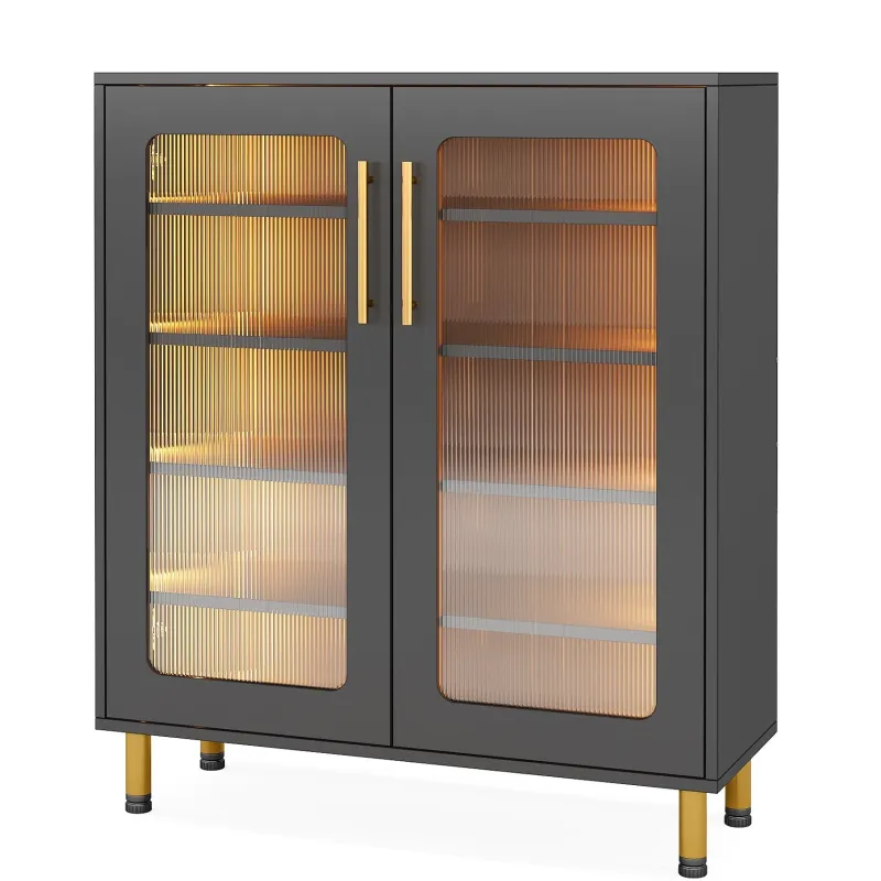 Tribesigns Shoe Racks & Cabinets|Shoe Racks & Cabinets*Shoe Cabinet, 5-Tier Shoe Organizer with LED Light & Acrylic Doors