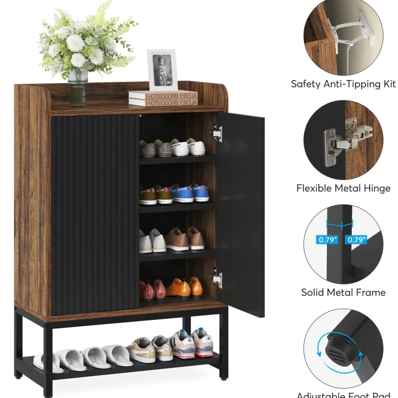 Tribesigns Shoe Racks & Cabinets|Shoe Racks & Cabinets*Shoe Cabinet, 5-Tier Shoe Rack Organizer with Doors for Entryway