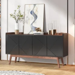 Tribesigns Sideboards & Buffets|Sideboards & Buffets*Sideboard Buffet, 55" Kitchen Buffet Cabinet Coffee Bar Table