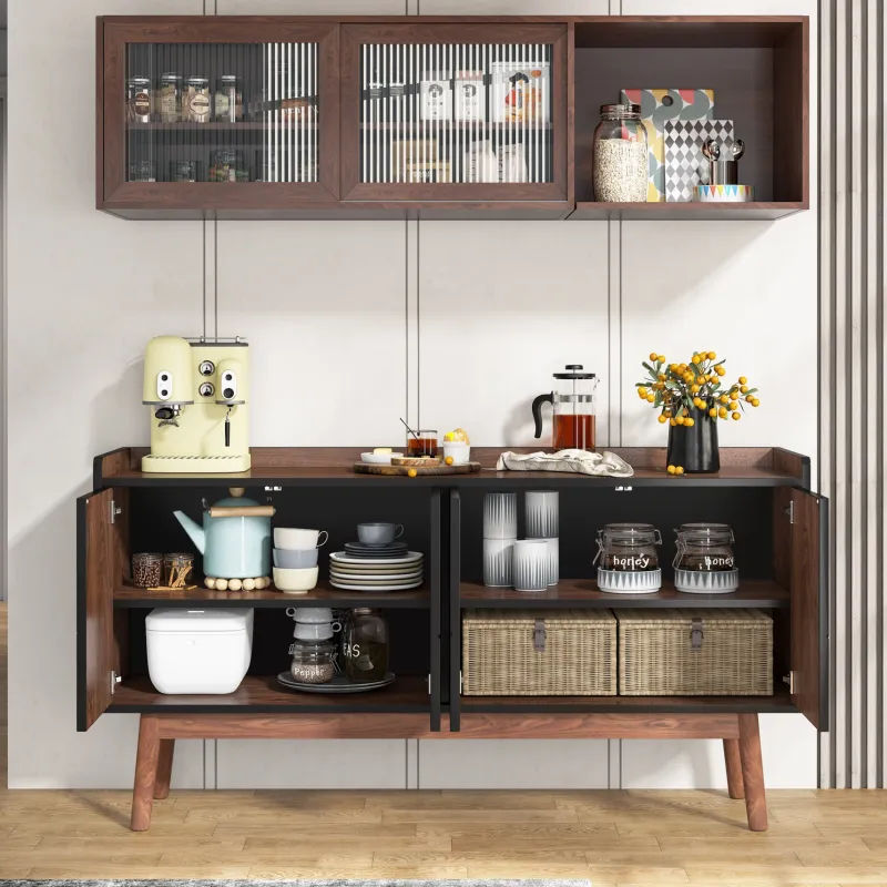 Tribesigns Sideboards & Buffets|Sideboards & Buffets*Sideboard Buffet, 55" Kitchen Buffet Cabinet Coffee Bar Table