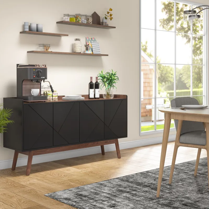 Tribesigns Sideboards & Buffets|Sideboards & Buffets*Sideboard Buffet, 55" Kitchen Buffet Cabinet Coffee Bar Table