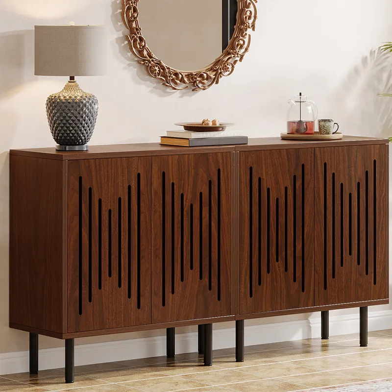 Tribesigns Sideboards & Buffets|Sideboards & Buffets*Sideboard Buffet, Set of 2 Storage Cabinet with Adjustable Shelves