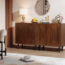 Tribesigns Sideboards & Buffets|Sideboards & Buffets*Sideboard Buffet, Set of 2 Storage Cabinet with Adjustable Shelves