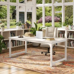 Tribesigns Desks*Simple Conference Table, Rectangular Meeting Table Computer Desk