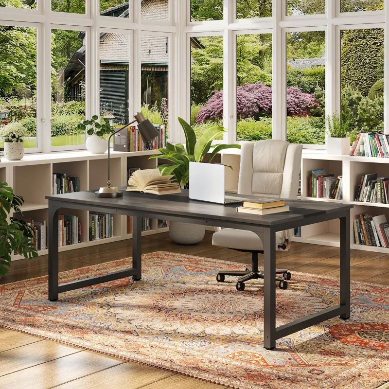 Tribesigns Desks*Simple Conference Table, Rectangular Meeting Table Computer Desk
