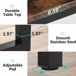 Tribesigns Desks*Simple Conference Table, Rectangular Meeting Table Computer Desk