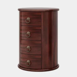 Tribesigns End & Side Tables*Solid Wood End Table, Round Side Table With 4 Drawers