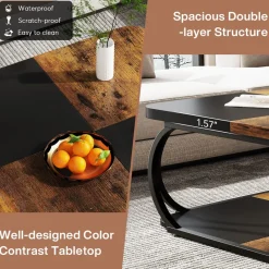 Tribesigns Coffee Tables*Square Coffee Table, 39