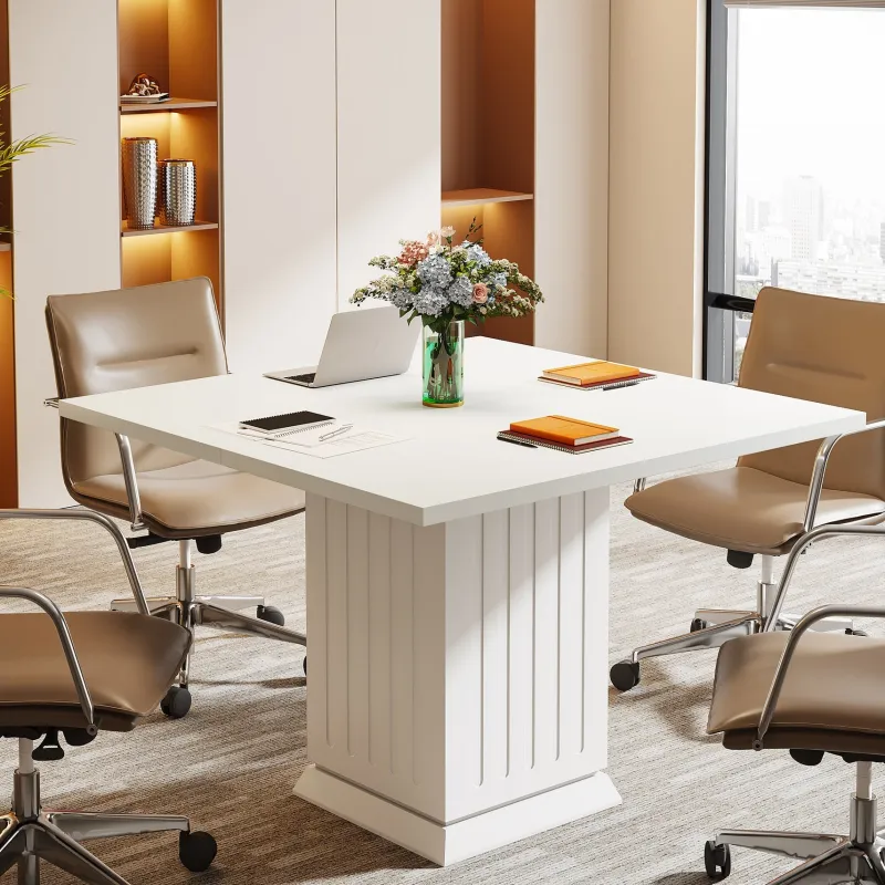 Tribesigns Desks*Square Conference Table, 35" Small Meeting Table