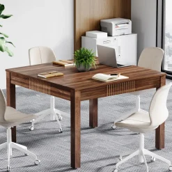 Tribesigns Desks*Square Conference Table, Small Meeting Room Table For Home Office