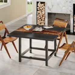Tribesigns Dining Tables*Square Dining Table, Farmhouse 39"x 39"x 29" Kitchen Table for 4