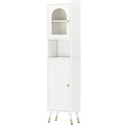 Tribesigns Bookcases & Bookshelves|Bookcases & Bookshelves*Storage Cabinet, 67’’ Bathroom Cabinet with 2 Doors and 6 Shelves