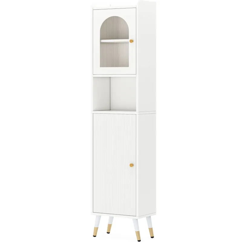 Tribesigns Bookcases & Bookshelves|Bookcases & Bookshelves*Storage Cabinet, 67’’ Bathroom Cabinet with 2 Doors and 6 Shelves
