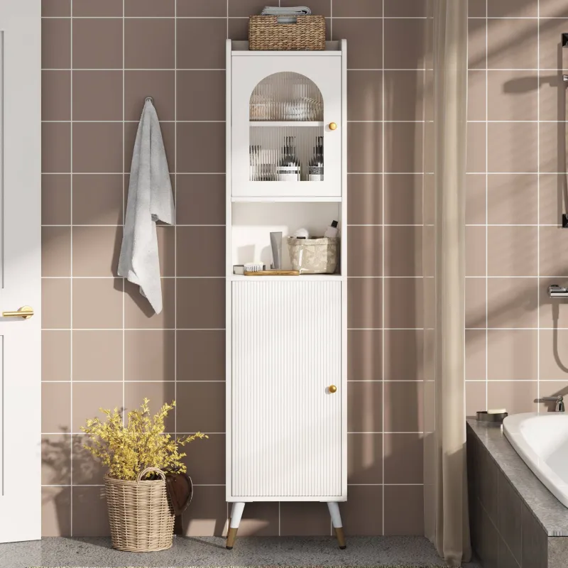 Tribesigns Bookcases & Bookshelves|Bookcases & Bookshelves*Storage Cabinet, 67’’ Bathroom Cabinet with 2 Doors and 6 Shelves