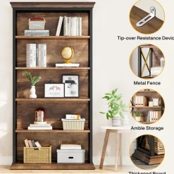 Tribesigns Etagere|Etagere*6-Tier Bookshelf, 70.87