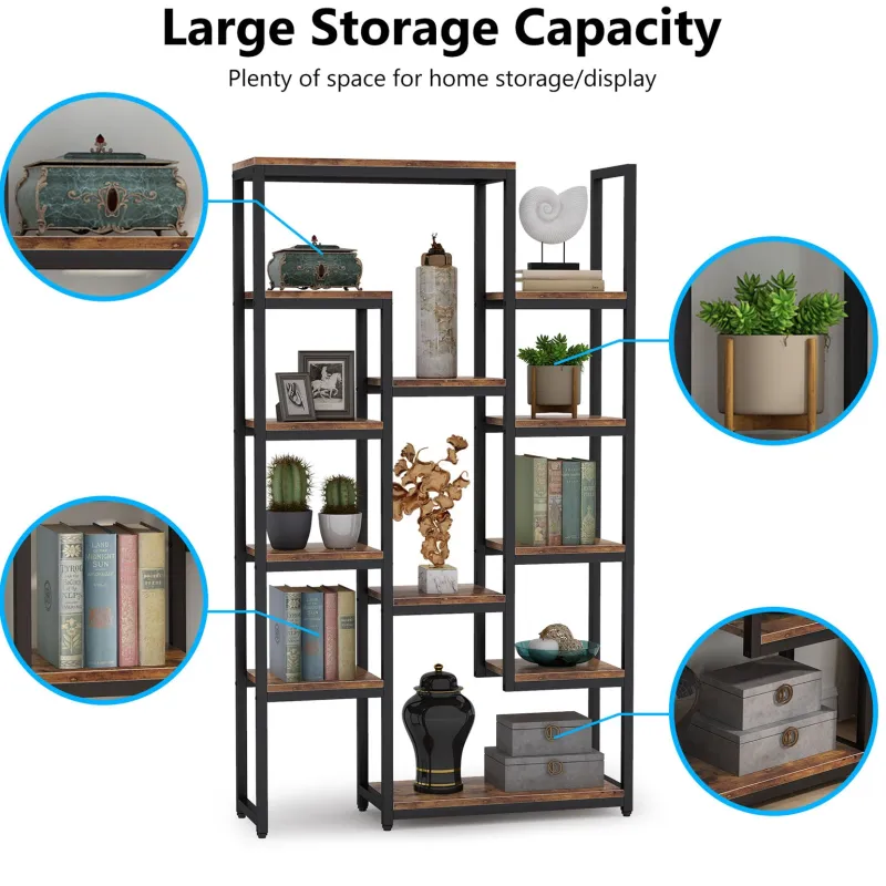 Tribesigns Bookcases & Bookshelves|Bookcases & Bookshelves*6-Tier Bookshelf 70.9 inch Tall Bookcase, 12-Shelf Display Shelves
