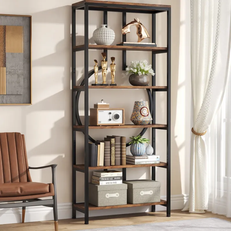 Tribesigns Bookcases & Bookshelves|Bookcases & Bookshelves*6-Tier Bookshelf, 70.9" Industrial Bookcase Display Shelf