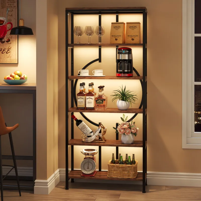Tribesigns Bookcases & Bookshelves|Bookcases & Bookshelves*6-Tier Bookshelf, 70.9" Industrial Bookcase Display Shelf