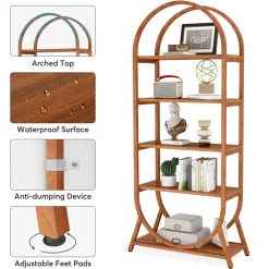 Tribesigns Bookcases & Bookshelves|Bookcases & Bookshelves*5-Tier Bookshelf, 70.8